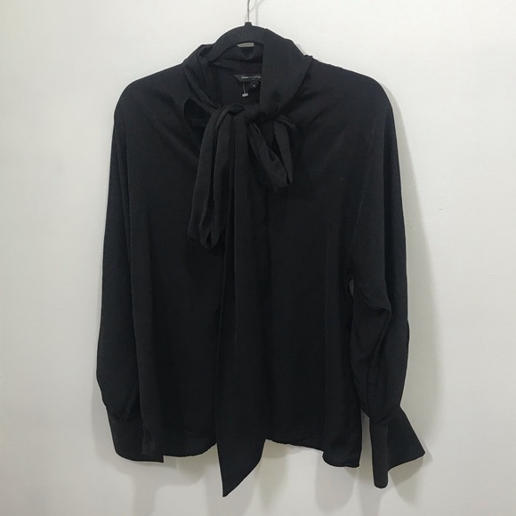 Banana Republic Tops - Black Tie-Neck Blouse - Women Tops
